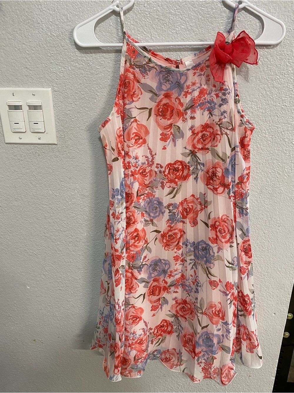 Cherokee girl’s pleated floral Spring dress